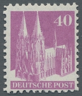 Bizone: 1948, Bauten 40 Pfennig In Der Farbe Hell- Bis Mittelvilettpurpur, In Type Ib, Mit Wasserzei - Andere & Zonder Classificatie