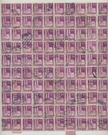 Bizone: 1948, Bauten 84 Pfennig Dunkel- Bis Violettpurpur Weitgezähnt. Partie Von 400 Gestempelten W - Other & Unclassified