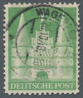 Bizone: 1948, Bauten 1 DM Weitgezähnt Entwertet "Wagenfeld (Bz Bremen) 26.10.48" In Der Farbe Mittel - Other & Unclassified