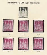 Bizone: 1948, Bauten-Spezialsammlung Von 20 Weitgezähnten Werten Der 3 DM Dunkelrotlila Auf Selbstge - Otros & Sin Clasificación