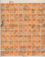 Bizone: 1948, Bauten 6 Pfennig Orange Enggezähnt. Partie Von Etwa 1.450 Gestempelten Werten Als Komp - Otros & Sin Clasificación