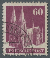 Bizone: 1948, Bauten 60 Pfennig Dunkelbraunlila Enggezähnt Entwertet "Obertürkheim ...48" In Type I - Otros & Sin Clasificación