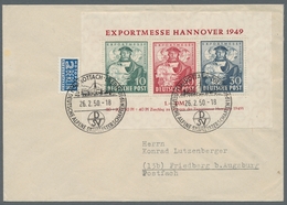 Bizone: 1949, "Hannovermesse"-Block Mit 30 Pfg. In Schwarzviolettultramarin, Sauber Gestempelter Blo - Andere & Zonder Classificatie