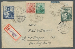 Bizone: 1949, "Quer Durch Deutschland", Mit Zusatzfrankatur Auf Portorichtigem Ersttags-R-Brief VARE - Sonstige & Ohne Zuordnung