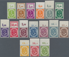 Bundesrepublik Deutschland: 1951, 2 Pfg. - 90 Pfg. Posthorn Als Postfrischer, Ungefalteter Oberrands - Andere & Zonder Classificatie