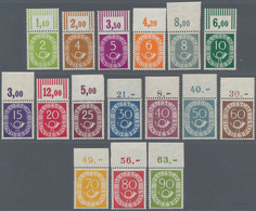 Bundesrepublik Deutschland: 1951, 2 Pfg. - 90 Pfg. Posthorn Als Postfrischer, Ungefalteter Oberrands - Altri & Non Classificati