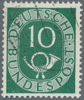 Bundesrepublik Deutschland: 1951, "10 Pfg. Posthorn Mit Wasserzeichen Z", Sauber Gestempelter Wert I - Autres & Non Classés