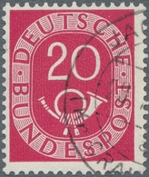 Bundesrepublik Deutschland: 1951, "20 Pfg. Posthorn Mit Wasserzeichen Z", Sauber Gestempelter Wert M - Other & Unclassified