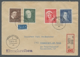 Bundesrepublik Deutschland: 1951, "Wohlfahrt" Komplett Mit Ersttagsstempel FRANKFURT (MAIN) 23.10.51 - Altri & Non Classificati