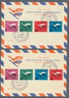 Bundesrepublik Deutschland: 1955, "Lufthansa", Kleine Zusammenstellung Von Sieben Frankierten Belege - Otros & Sin Clasificación