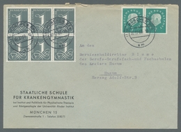 Bundesrepublik Deutschland: 1858, "1 Pfg. Ziffer Mit Wasserzeichen 4 W", Sechserblock Mit Waag. Paar - Other & Unclassified