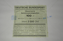 Bundesrepublik Deutschland: 1994, 100 Pfg. Sehenswürdigkeiten, 2000 Postfrische Marken In 20 Bogen Z - Other & Unclassified