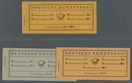 Bundesrepublik - Markenheftchen: 1955-1958, Partie Von 3 Verschiedenen Tadellos Postfrischen Heuss-M - Otros & Sin Clasificación