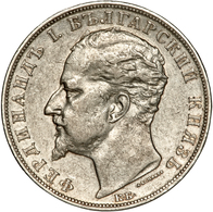 Bulgarien: 1894, "Ferdinand I." 5,- Leva In 900er Silber In Sehr Schöner Erhaltung. - Bulgarije