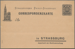 Deutsches Reich - Privatpost (Stadtpost): STRASSBURG, 1890 (ca.): Lot Von 20 Ganzsachen Ex. P 1 I Bi - Posta Privata & Locale