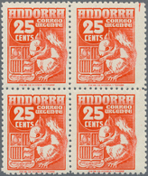 Andorra - Spanische Post: 1949, Express Stamp 25c. Red ‚Grey Squirrel‘ In A Lot With About 450 Stamp - Andere & Zonder Classificatie