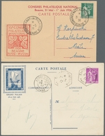 Frankreich: 1925-1947, Partie Von 28 Belegen Mit Stempeln Von Verschiedenen Briefmarkenausstellungen - Andere & Zonder Classificatie