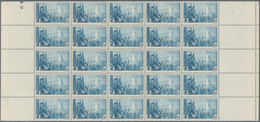 Frankreich: 1936, 1.50fr. PAX, Marginal Block Of 25 Stamps, Mint Never Hinged. Maury 328 (25), 900,- - Andere & Zonder Classificatie