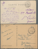 Frankreich - Militärpost / Feldpost: 1914-1922, Bestand Von 77 Feldpostbelegen Mit "Tresor Et Postes - Timbres De Franchise Militaire