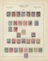 Gibraltar: 1886-1890, Schöne Komplette Sammlung Mit 34 Marken Ungebraucht Oder Gestempelt, Dabei Die - Gibraltar