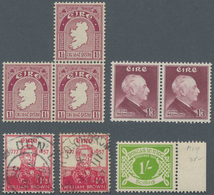 Irland: 1922-1990's, Accumulation Of Hundreds Of Stamps On Stock-pages And In A Paper Bag, Mint And - Covers & Documents