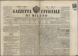 Österreich: 1851, Konvolut Mit 10 Kompletten Zeitungen "GAZZETTA UFFICIALE DI MILANO" Aus Den Jahren - Nuevos