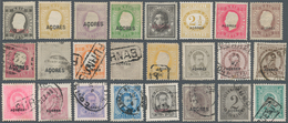 Portugal - Azoren: 1871 - 1890, 24 Values Unused And Used, Various Condition, Partly Thin Spots. - Azoren