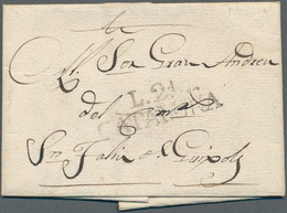 Spanien: 1786/1853, Lot Of 31 Stampless Lettersheets (incl. A Few Fronts) Showing A Nice Range Of Po - Storia Postale