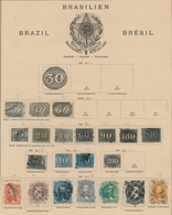 Brasilien: 1844-1922, Ungebrauchte Und Gestempelte Sammlung Ab Der Klassik Auf Alten Albumseiten Mit - Andere & Zonder Classificatie