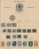 Brasilien: 1844-1922, Ungebrauchte Und Gestempelte Sammlung Ab Der Klassik Auf Alten Albumseiten Mit - Autres & Non Classés