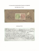 Indien - Feudalstaaten: COCHIN 1911-1940's PERFINS: Collection Of 52 Used Stamps And Two Stamps Used - Autres & Non Classés