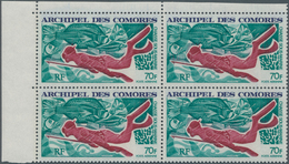Komoren: 1972, Underwater Fishing 70fr. ‚diver With Harpoon And Fishes‘ In An INVESTMENT LOT With Ab - Comoren (1975-...)