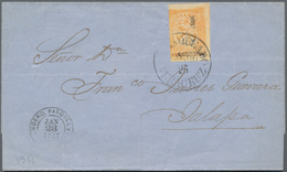 Mexiko: 1830/1899, Interesting Lot Of 13 Lettersheets And Envelopes Including One Front, Five Of The - Mexique