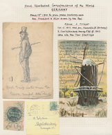 Ansichtskarten: Motive / Thematics: 1878/1910, Illustrierte Karten: Schönes Lot Von 6 Postkarten Und - Altri & Non Classificati