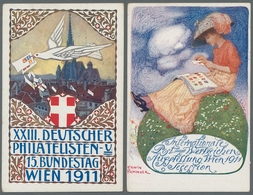 Thematik: Philatelistentage / Philatelic Congresses: 1899-2001, Sammlung Von 47 Belegen Von Verschie - Esposizioni Filateliche