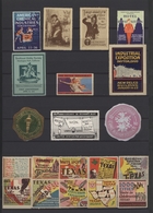 Vignetten: 1900/1970 (ca.), Sammlung Von Ca. 470 Vignetten, Meist älteres Material, Dabei U.a. USA, - Erinofilia