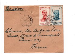 MADAGASCAR AFFRANCHISSEMENT COMPOSE SUR LETTRE POUR LA FRANCE 1951 - Briefe U. Dokumente