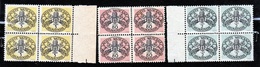 1946 Vaticano Vatican SEGNATASSE  POSTAGE DUE Quartine 5c, 80c, 2L  Righe Larghe Carta Bianca MNH** 5 Cent Firma Biondi - Postage Due