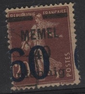 MEM 33 - MEMEL Semeuse N° 41 Obl. VARIETE Surcharge à Cheval Obl. - Ongebruikt