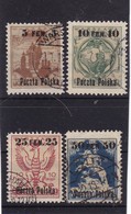 # Z.10354 Poland Republic, 1918, Full Set Overprint Used, Michel 2 - 5 - Oblitérés