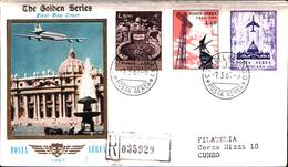 12935a)F.D.C.VATICANO SERIE COMPLETA P.Aerea.RACC.7-3-67 - FDC