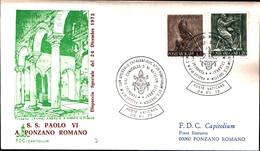 12949a)F.D.C.VATICANO Serie Completa S.s.paoloVI A Ponzano Romano  24-12-72 - FDC