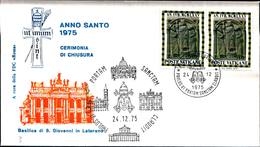 12950a)F.D.C.VATICANO Serie Completa  Anno Santo 1975-  24-12-75 - FDC