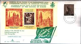 12948a)F.D.C.VATICANO Serie Completa S.s.paolo VI In Udienza Al Cons.d'europa 2.9.68 - FDC