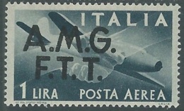 1947 TRIESTE A POSTA AEREA DEMOCRATICA 1 LIRA MH * - RA25-9 - Poste Aérienne