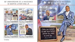 TOGO 2019 MNH Dr. Martin Luther King Jr. M/S+S/S - IMPERFORATED - DH1931 - Martin Luther King