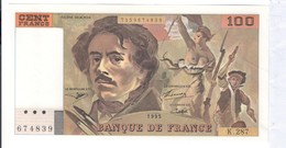 Francia 100 Francs 1978-1995 Delacroix'1995, KM:154h, Q.FDS About Unc Lotto 2680 - 100 F 1978-1995 ''Delacroix''