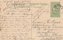 Congo Belge Entier Postal Illustré Pour L'Angleterre - Stamped Stationery