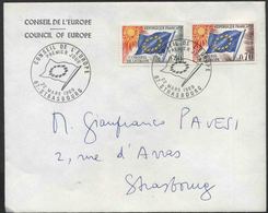 1969 Francia, Lettera Da Strasburgo Consiglio D'Europa - Lettres & Documents