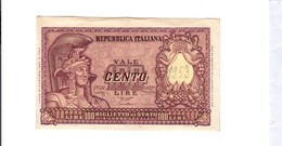 100 Lire 1951 Italia Elmata Scritta 1953 Al D. Nell'ovale  LOTTO 2692 - 100 Liras